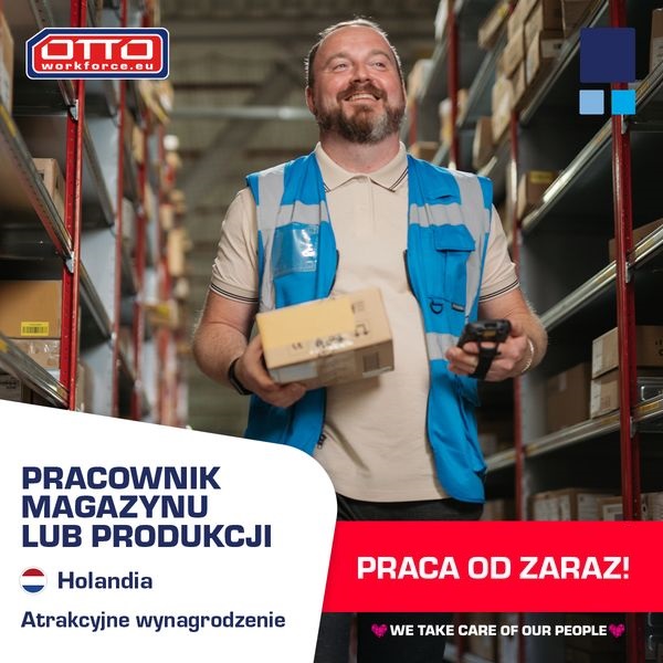 Holandia. Praca magazynowa/montaż i produkcja elektroniki