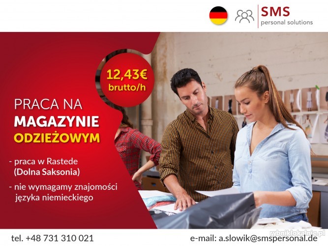 Pracownik magazynu (k/m) – obsługa zwrotów - 12,43 €