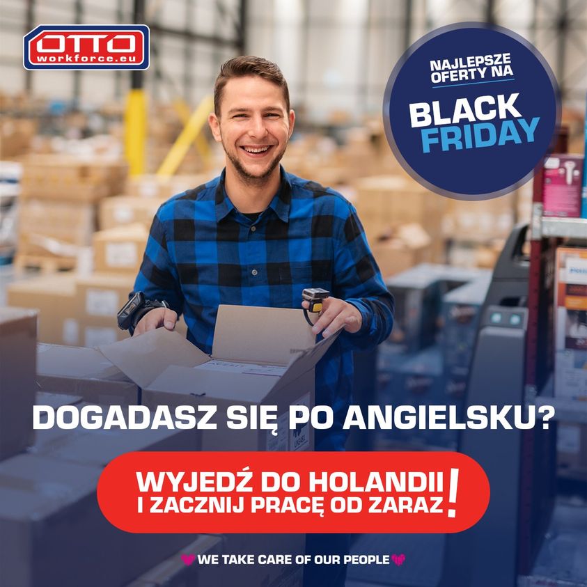 Holandia. Najlepsze oferty pracy na Black Friday!