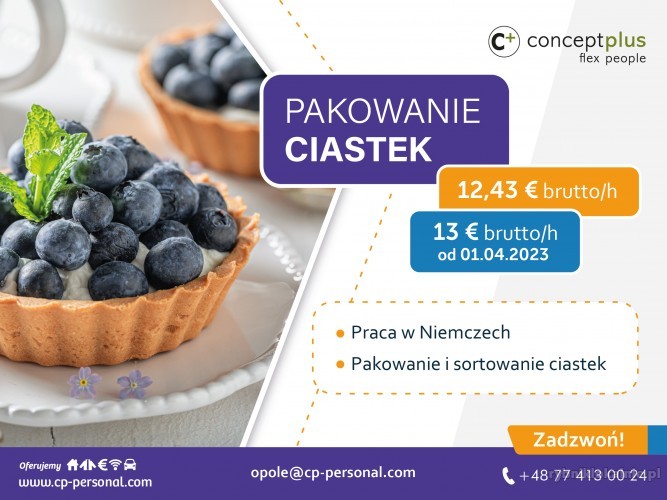 Pracownik produkcji – pakowanie ciastek - Niemcy