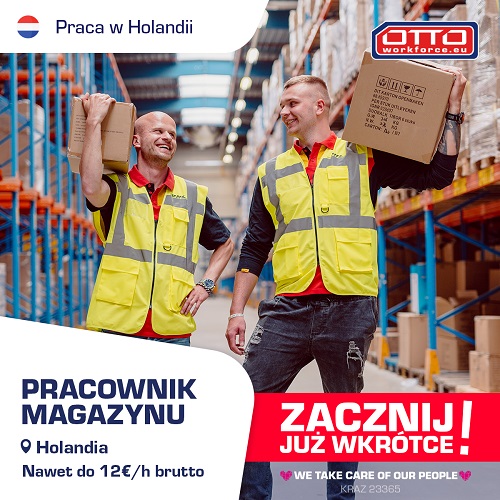 Lato w Holandii ☼ Praca w magazynie za nawet 12€/h!