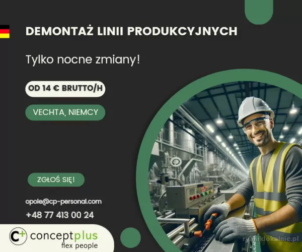 Pracownik produkcji (k/m) - montaż i demontaż linii produkcyjnych