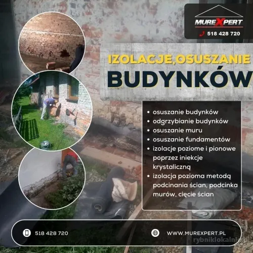 Odgrzybianie budynków i osuszanie piwnic metodą iniekcji