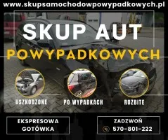 Skup aut powypadkowych, skup aut uszkodzonych - Gotówka