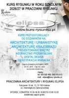Kurs Rysunku Elipsa zapisy  2026/27 Architektura, Wzornictwo, Wnętrza