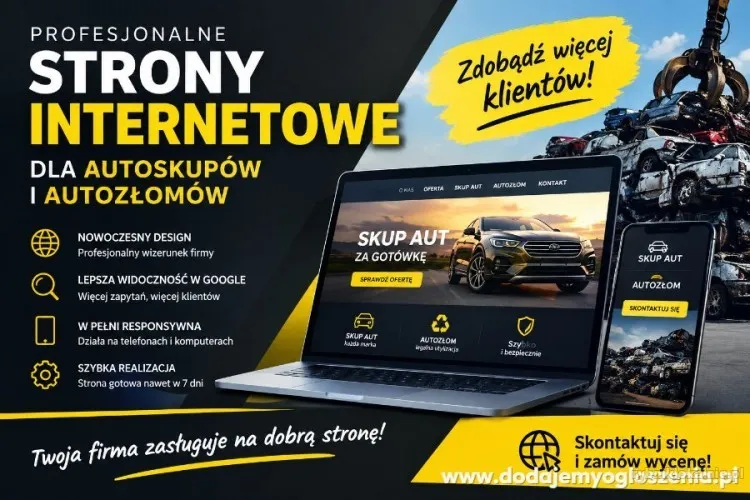 Projektowanie stron internetowych dla skupu aut