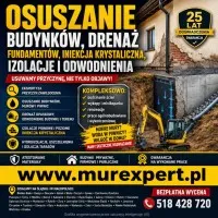 Drenaż opaskowy i odwodnienie terenu - odkopanie fundamentów, izolacje